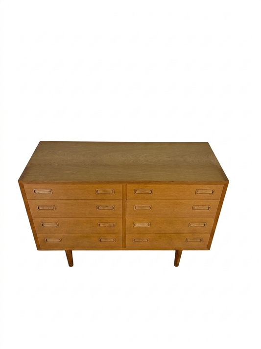 Cassettiera doppia quercia design danese anni 60 | 108cm | 99ck2425