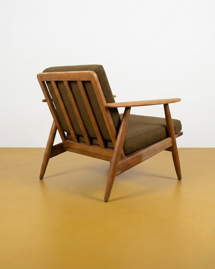 Poltrona Danese Vintage Anni '60 Teak Schienale Alto Elegante