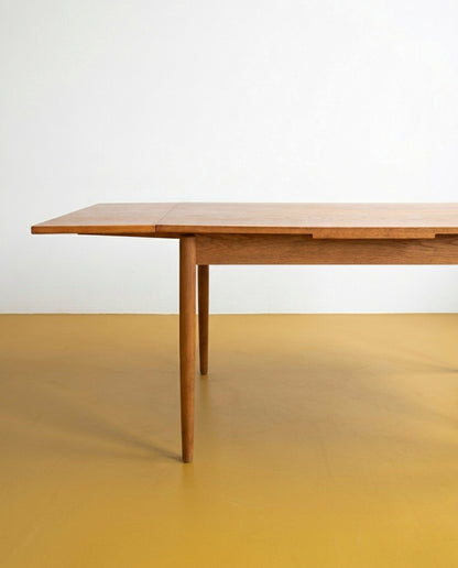 Tavolo Quadrato Danese Vintage Anni '60 Quercia 2 Allunghe | 84+58cm | 95cv