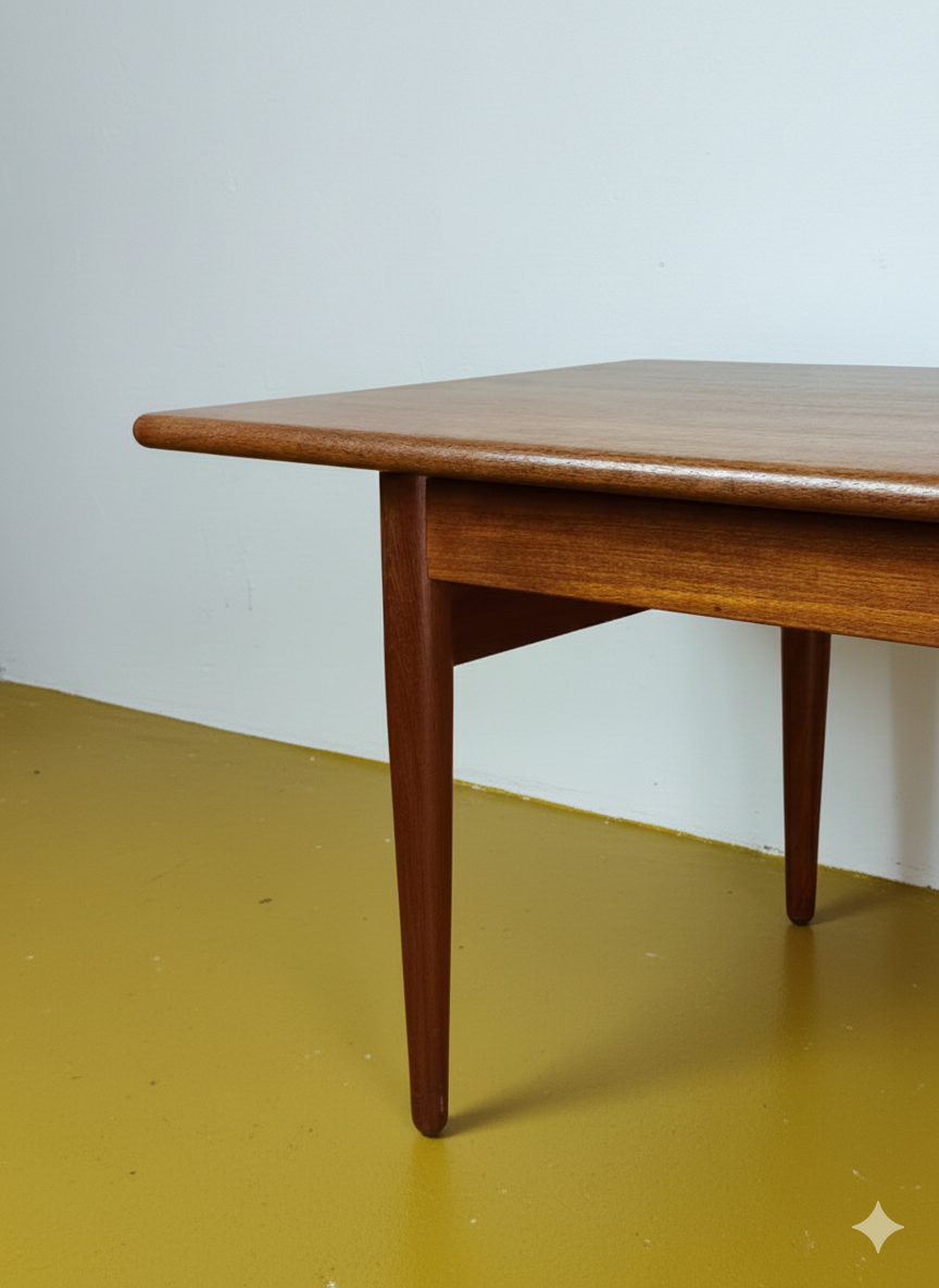 Tavolino Trasformabile Vintage Danese Teak Anni '60 Regolabile