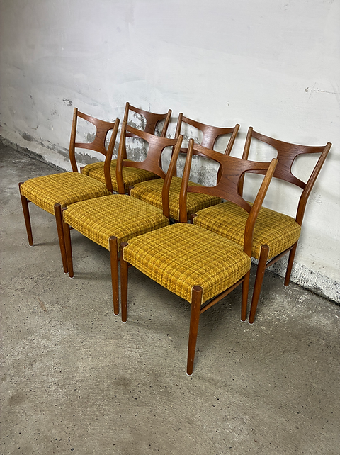 Sedie Kurt Østervig teak e faggio design danese vintage anni 60 [ck2222]