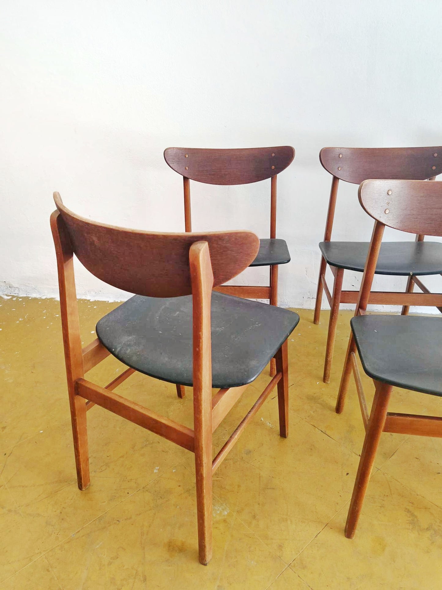 Sedie design danese vintage anni 50 [87j] * da ristoffare * misure L.45 H.78/45 P.45