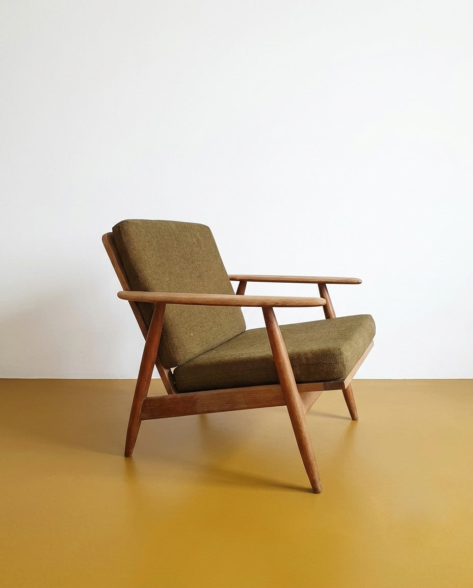Poltrona Danese Vintage Anni '60 Teak Schienale Alto Elegante