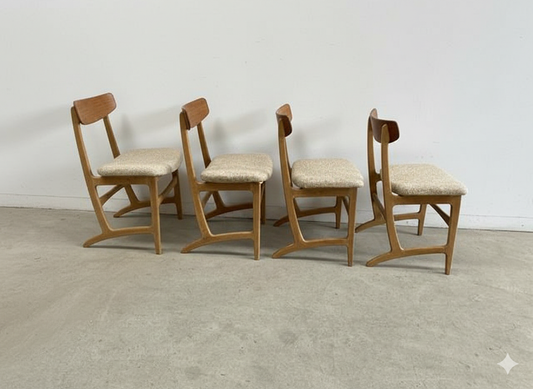 Sedie vintage design danese anni 60 [j44044] misure su richiesta