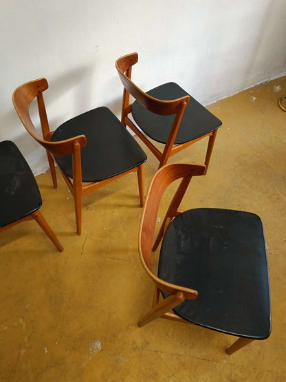 Sedie design danese originale vintage anni 60 [91vnt-curve] misure L.50 H.73/44 P.48