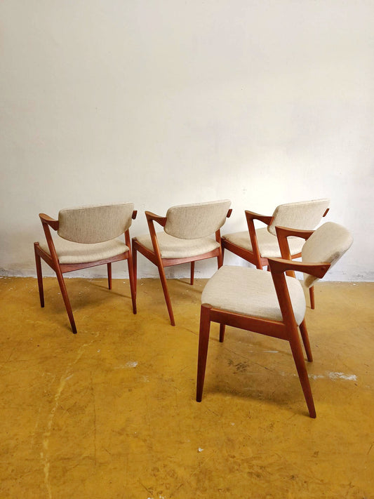 Sedie Kai Kristiansen n.42 "model Z" design danese originale vintage anni 60 [91vnt-kai]