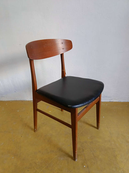 Sedia design danese originale vintage anni 50 [73j40924-6] misure H.79/47 L.46 P.47