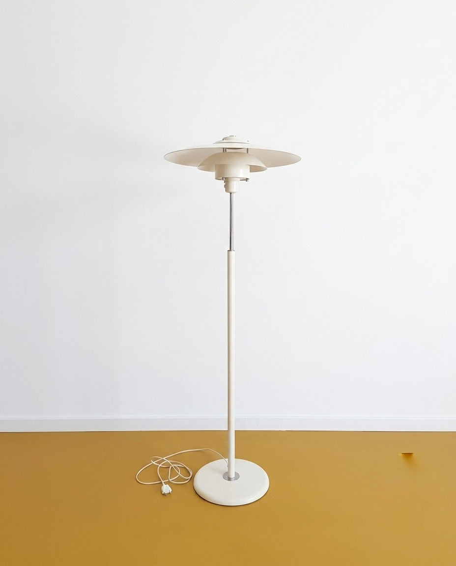 Lampada Terra Danese Vintage Anni '50 | Dischi Sovrapposti Metallo | 118cm |92ck1963