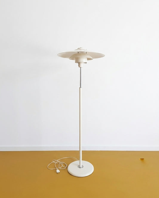 Lampada Terra Danese Vintage Anni '50 | Dischi Sovrapposti Metallo | 118cm |92ck1963