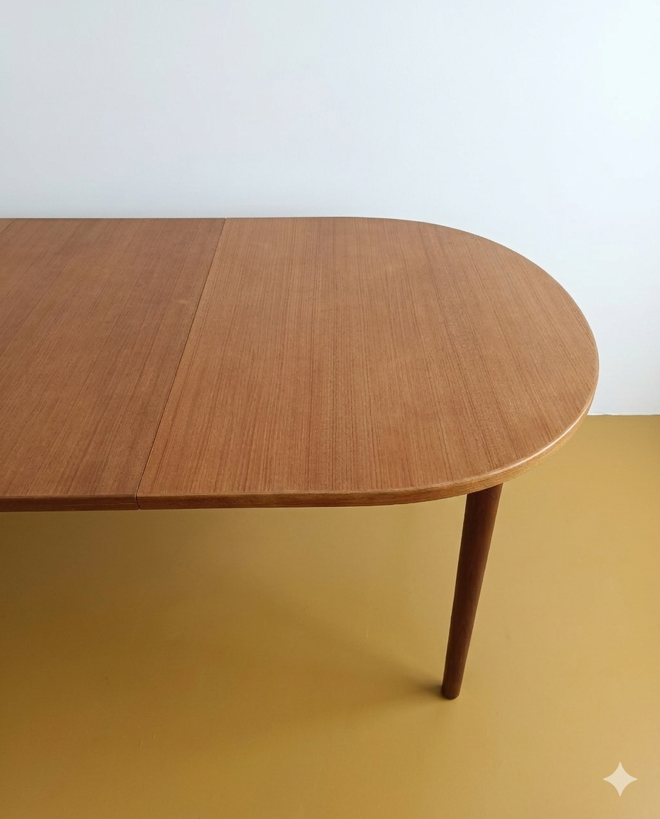 Tavolo Ovale Danese Vintage Anni '60 | Teak 2 Allunghe | 155cm | 96ck2273