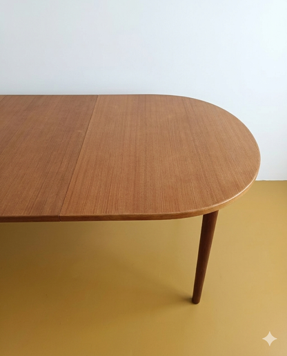 Tavolo Ovale Danese Vintage Anni '60 | Teak 2 Allunghe | 155cm | 96ck2273