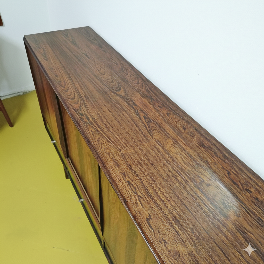 Credenza Danese Palissandro 165cm | Cassetti Laccati Nero