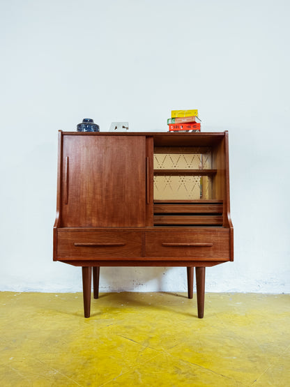 Mobile bar con specchio Danese Teak 100cm Sviluppo Verticale Ante Scorrevoli