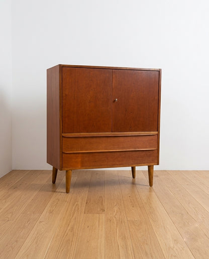 Armadio teak due ante e cassetti | design danese anni '60 | 78cm | 99vntX