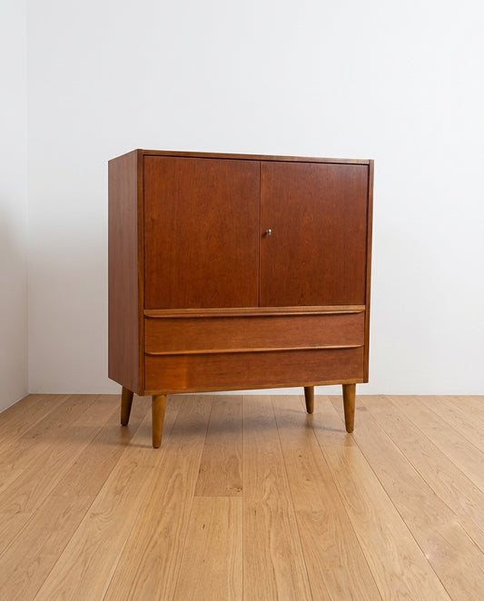 Armadio teak due ante e cassetti | design danese anni '60 | 78cm | 99vntX
