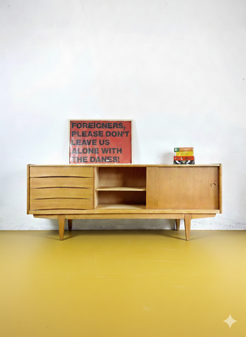 Sideboard Erik Wørts Svedese Vintage Anni '60 | Quercia Ante Cassetti 181cm