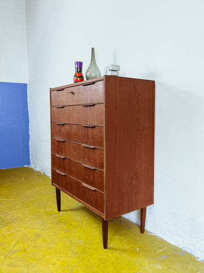 Cassettiera Vintage Danese Teak Anni 50 | 6 cassetti 105cm restaurata