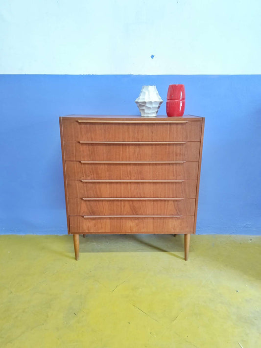 Cassettiera vintage design danese anni 50 [81j41639] misure L.90 H.104 P.40