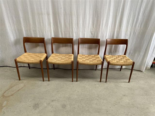 Sedie Niels Moller design danese vintage [j44192] misure da richiedere