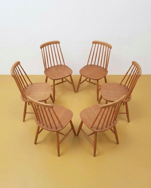 set 6 Sedie Nesto sedie windsor betulla design svedese vintage | AZ