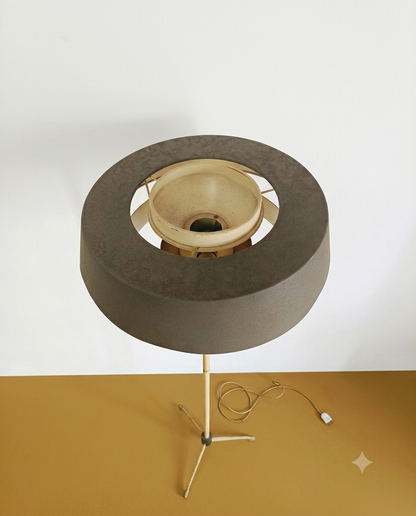 Lampada Terra Danese Originale Anni '60 | Alluminio Bianco Grigio | 160cm