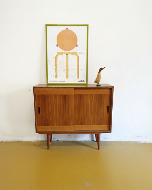 Sideboard Libreria Danese Vintage Anni '50 Teak Ante Scorrevoli | larghezza 91cm