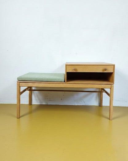 Panca Telefono Casino Engström Myrstrand | Svedese Anni '60 Quercia | 100cm | 84sw25737