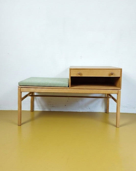 Panca Telefono Casino Engström Myrstrand | Svedese Anni '60 Quercia | 100cm | 84sw25737