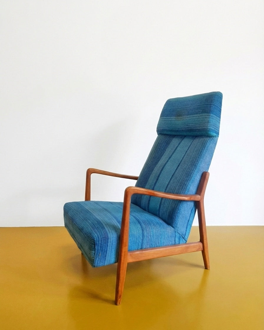 Poltrona Lounge Vintage Svedese Teak Anni '50 | Schienale Alto