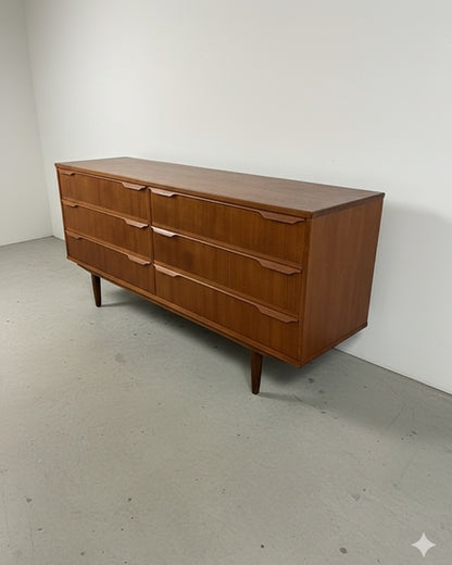 Sideboard Danese Vintage Anni '50 Teak Ante Cassetti Orizzontale 160cm | IN ARRIVO A GENNAIO