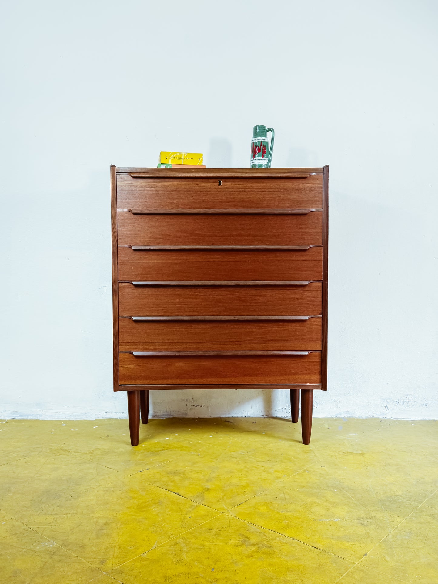 Cassettiera Vintage Danese Teak Anni 50 | 6 cassetti h106cm