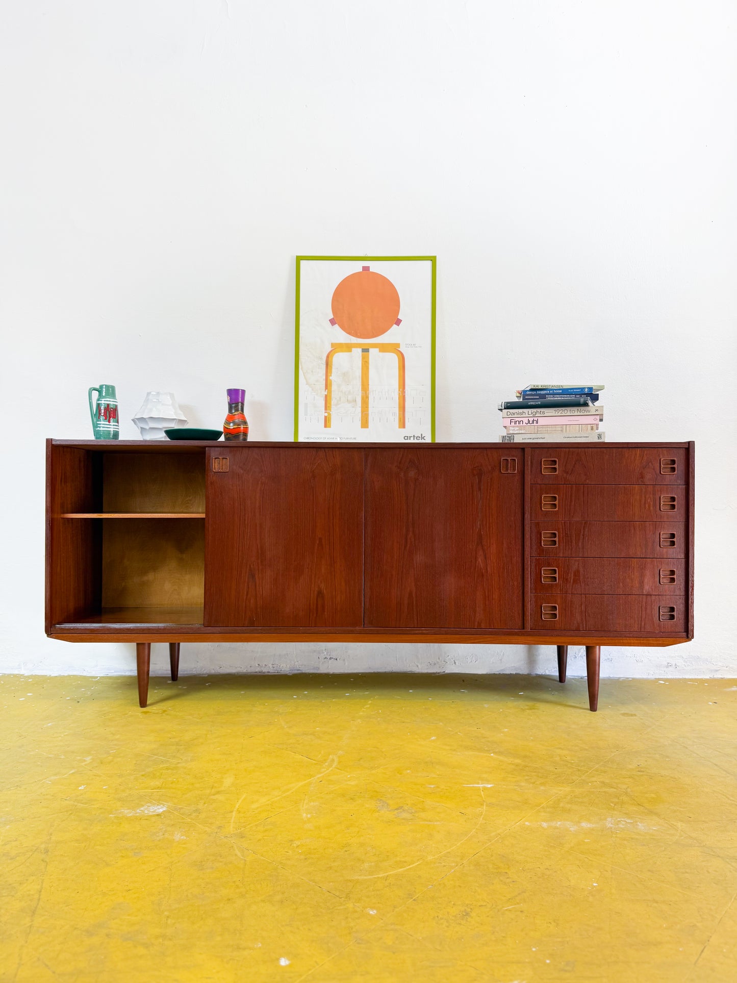 Sideboard vintage design danese originale anni 50 [68vc-2] misure L.200 H.84 P.43