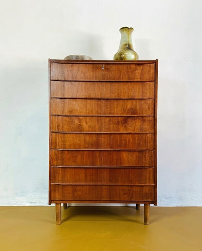 Cassettiera danese Teak Anni 50 | 8 cassetti | 116cm | 91vnt3