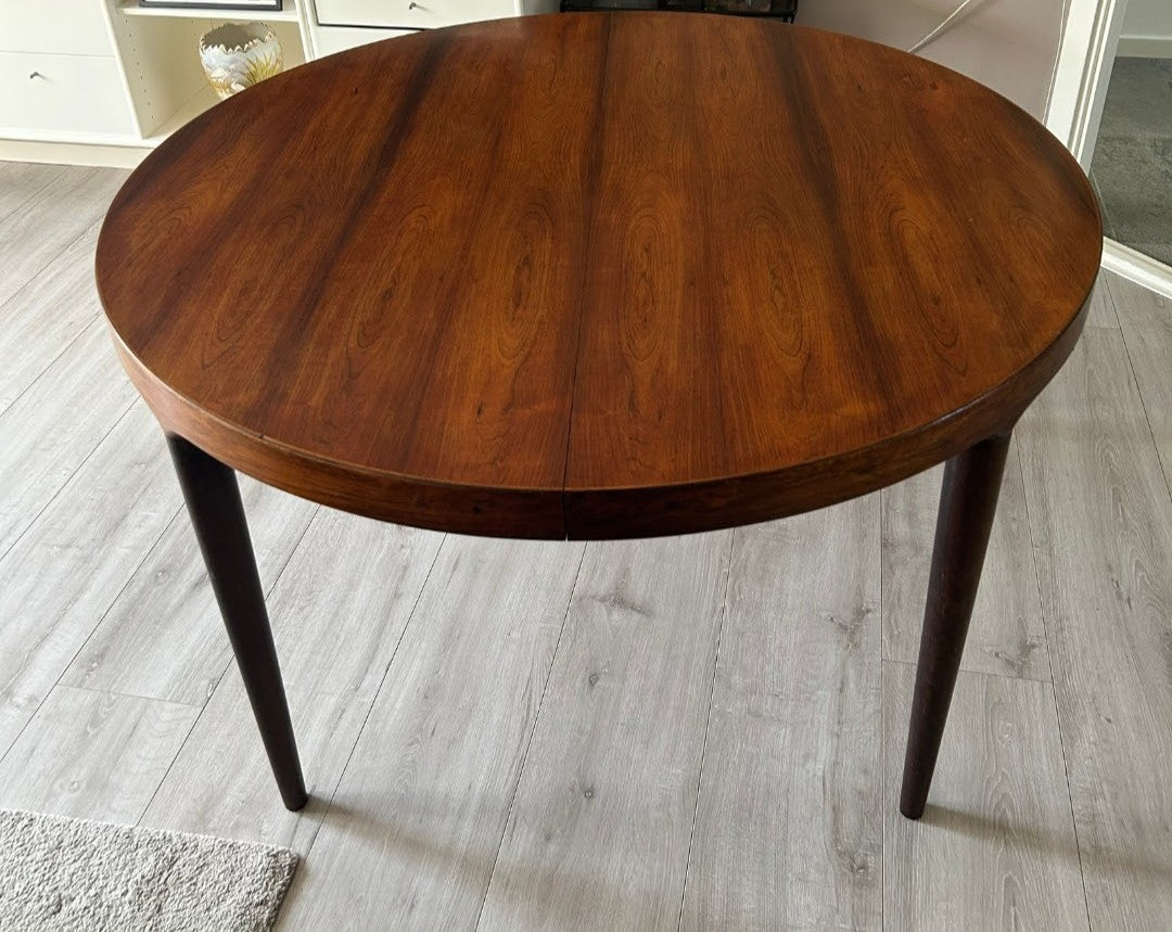 Tavolo rotondo Kai Kristensen design danese vintage anni 60 [93vnt] misure L.120+50 H.73 * E' IN ARRIVO A SETTEMBRE *
