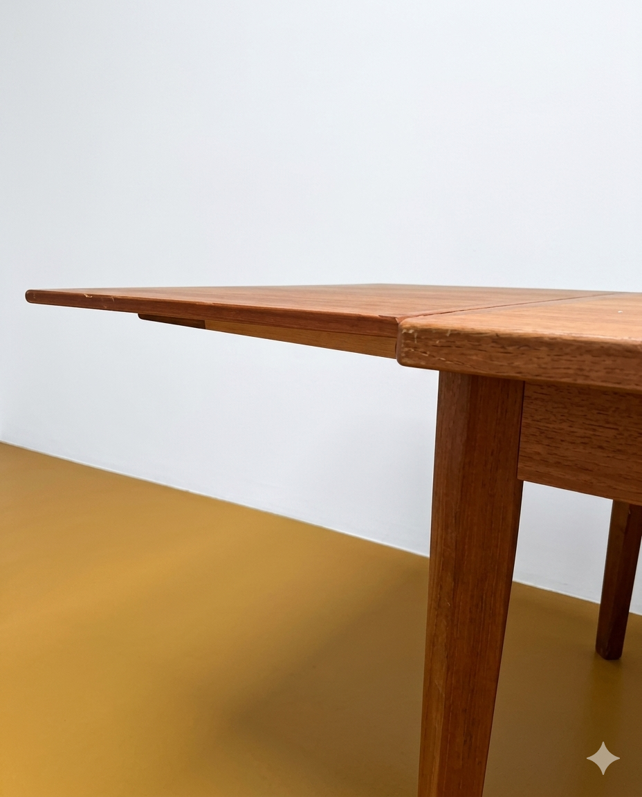 Tavolo BRDR FURBO Danese Vintage Anni '60 Teak 2 Allunghe | 130cm | 97vnt2