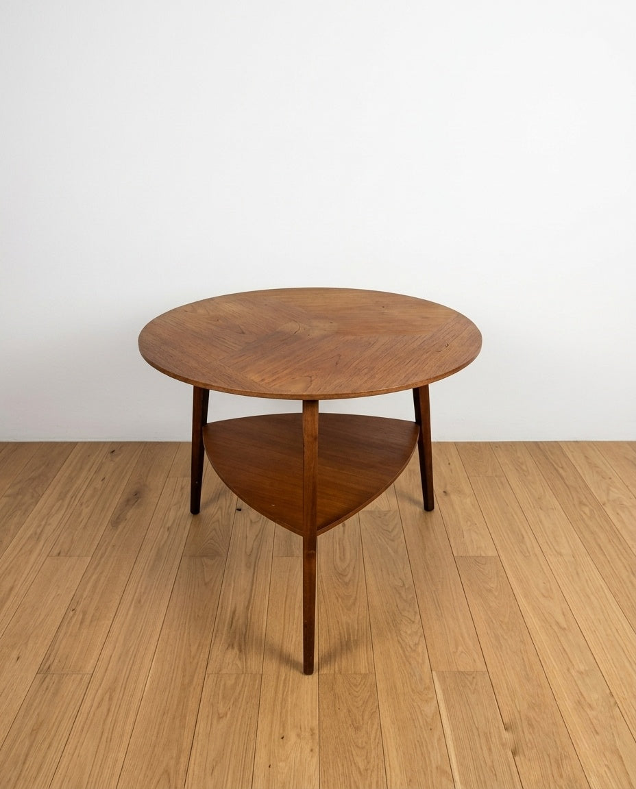 Tavolino da caffè Holger Georg Jensen in teak, design danese anni '60, vista frontale