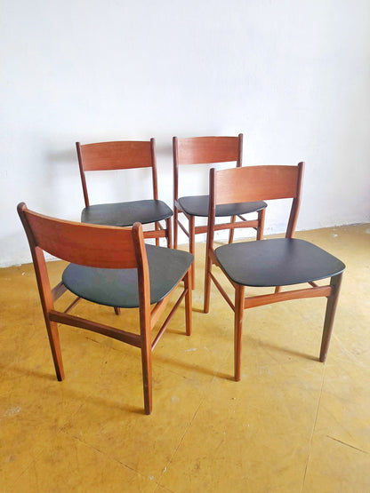 Sedie design danese originale vintage anni 60 [90vnt-nere] misure L.46 H.75/45 P.46