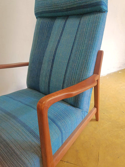 Poltrona Lounge Vintage Svedese Teak Anni '50 | Schienale Alto