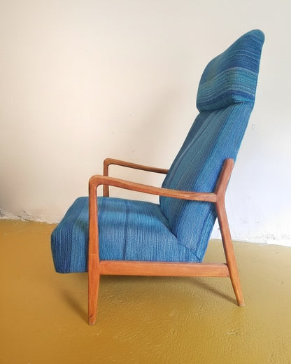 Poltrona Lounge Vintage Svedese Teak Anni '50 | Schienale Alto