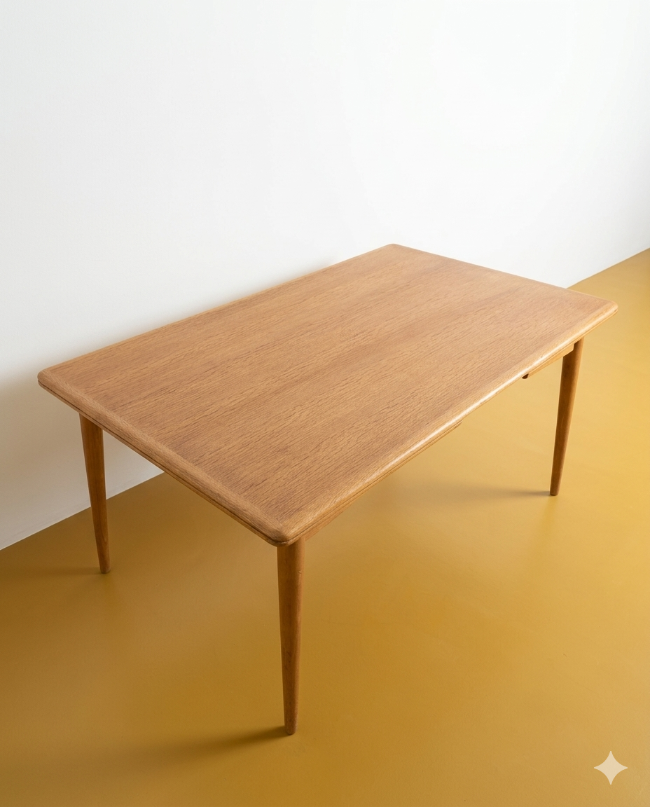 Tavolo Danese Vintage Anni '60 Quercia 2 Allunghe | 140cm | 96j44043