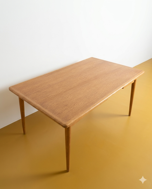 Tavolo Danese Vintage Anni '60 Quercia 2 Allunghe | 140cm | 96j44043