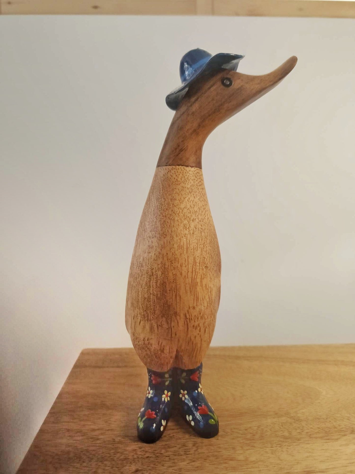 Papera a fiori stivale con cappello blu [2]