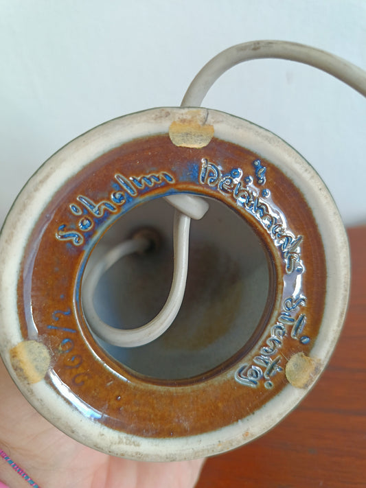 Lampada Tavolo Søholm Ceramica Danese Anni '60 | Blu