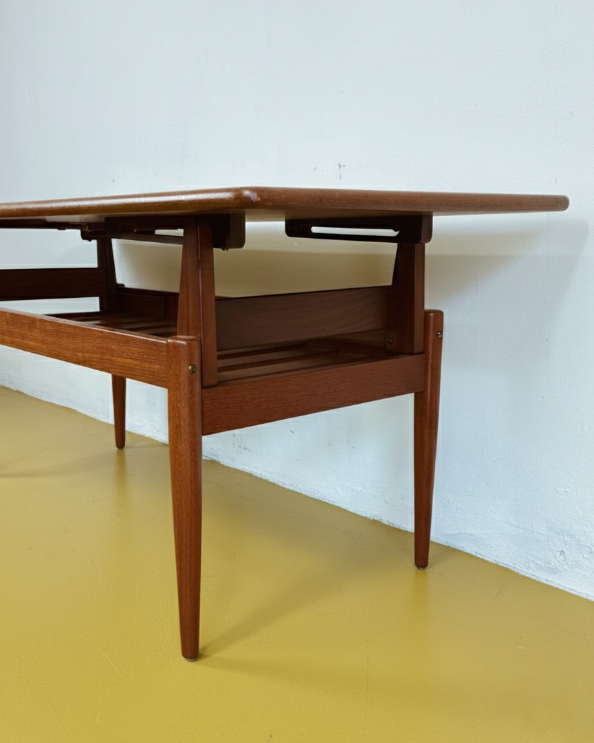 Tavolino Trasformabile Vintage Danese Teak Anni '60 Regolabile | 160cm | lp