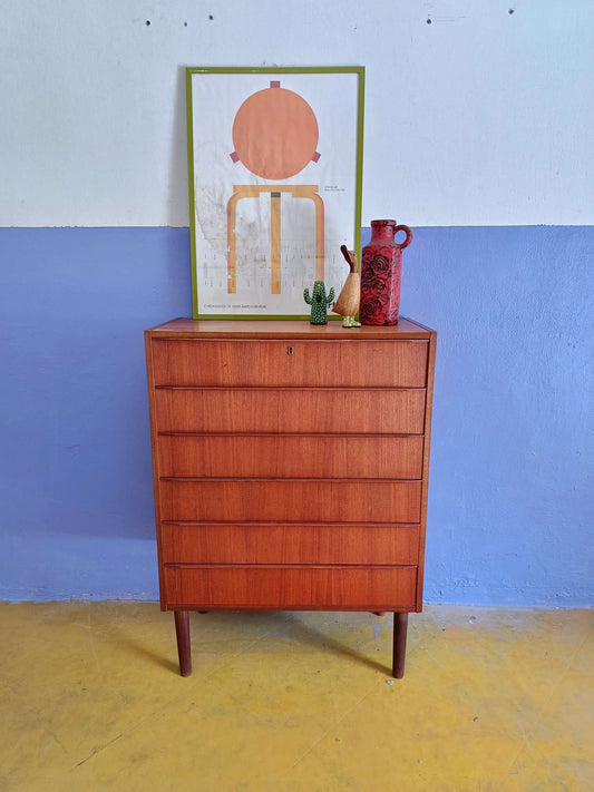 Cassettiera design danese vintage anni 50 [90st1] misure L.75 H.105 P.40