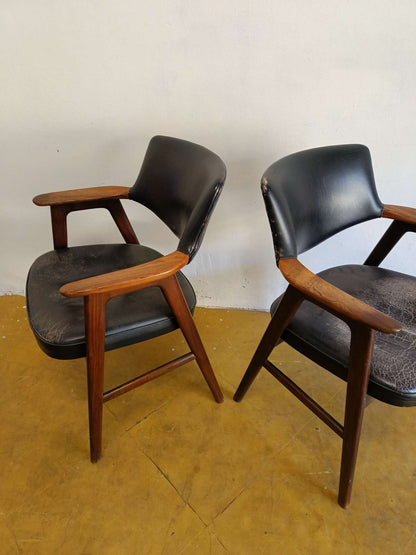 Poltroncine coppia Erik Kirkegaard Danese Vintage Anni '50 Teak Elegante
