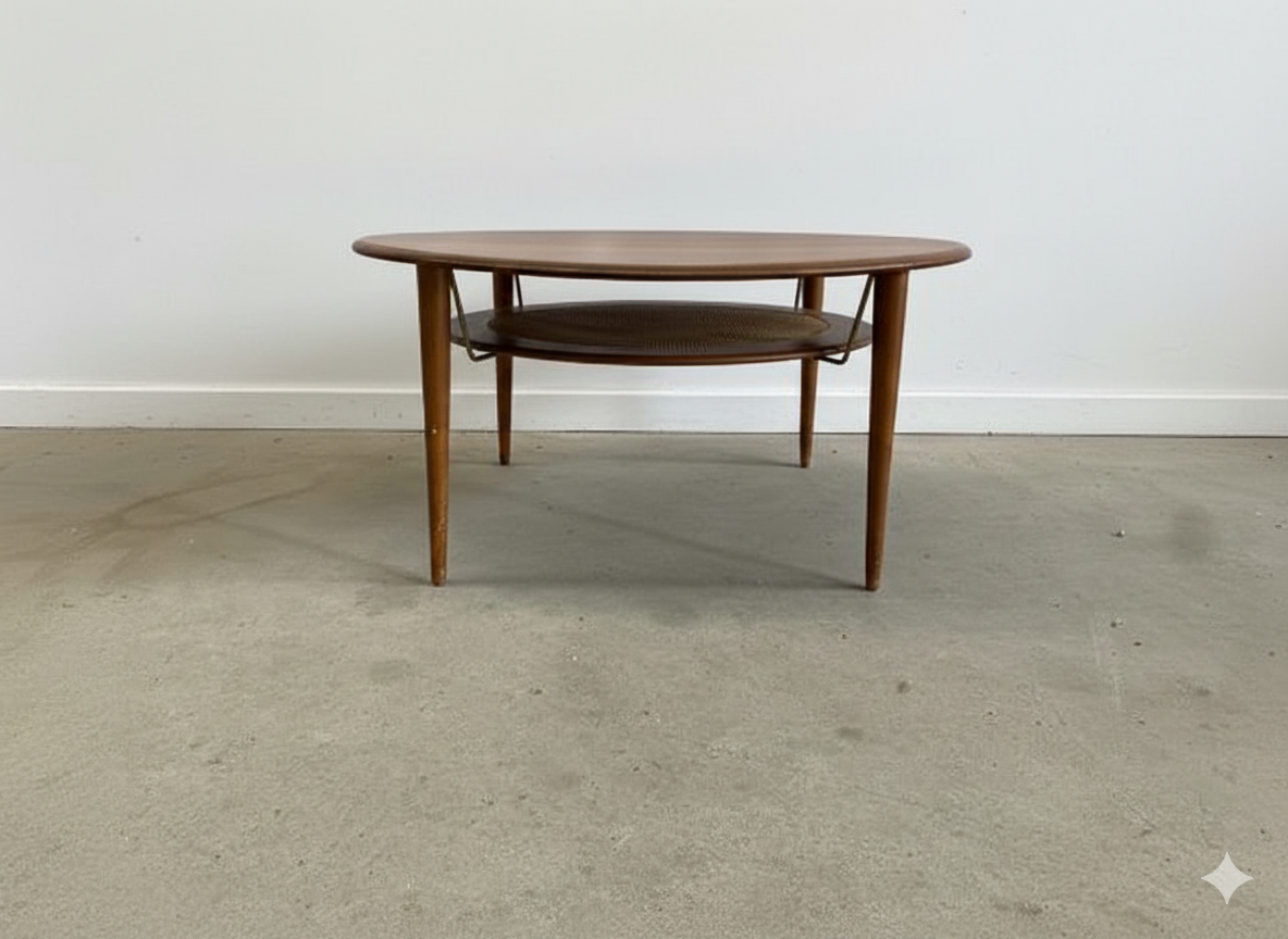 Tavolino Peter Hvidt & Orla Moolgaard vintage design danese anni 60 [j43752] misure H.50 L.98