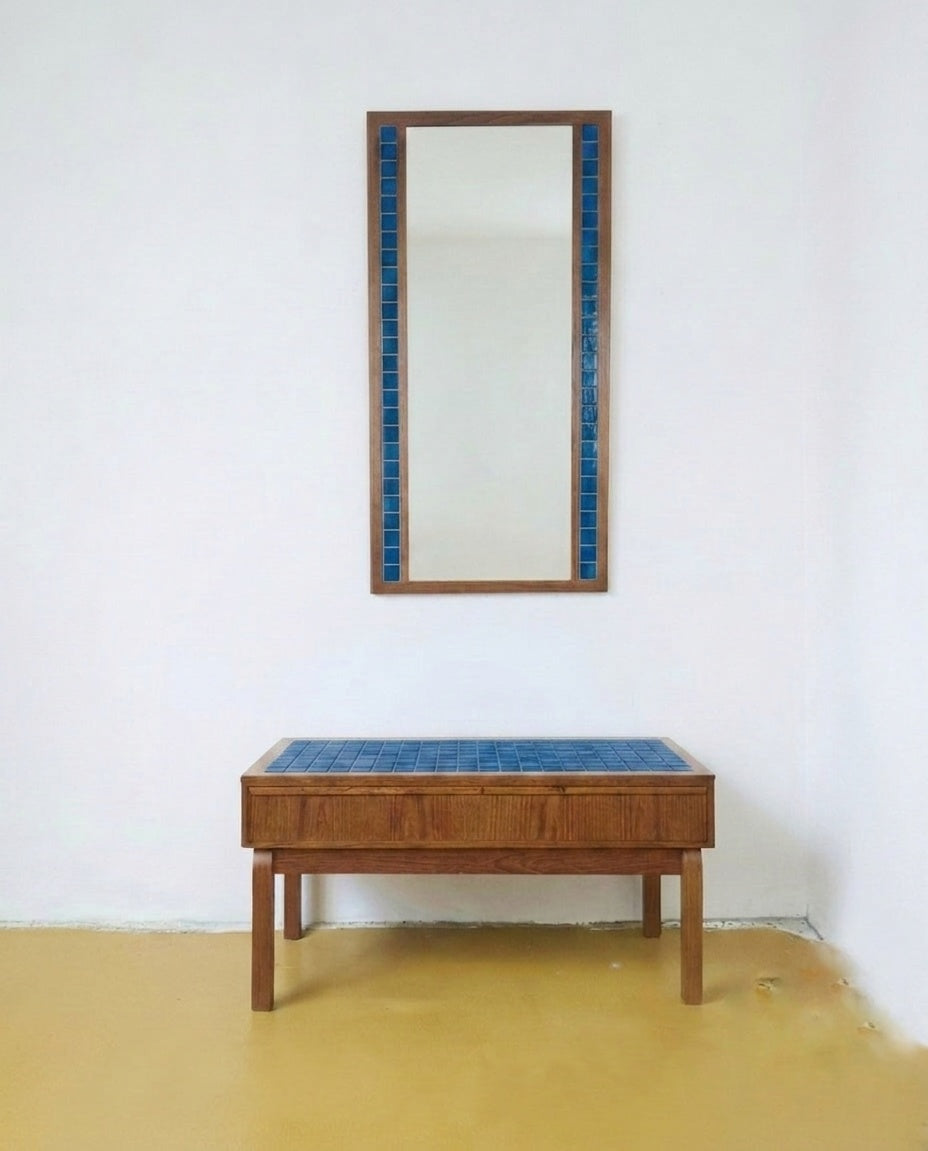 Tavolino + specchio design danese vintage anni 60 | 91cm | lp2