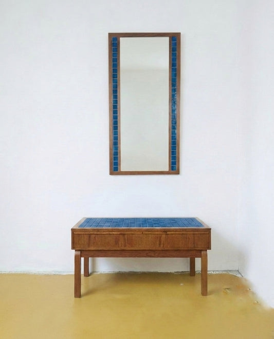 Tavolino + specchio design danese vintage anni 60 | 91cm | lp2