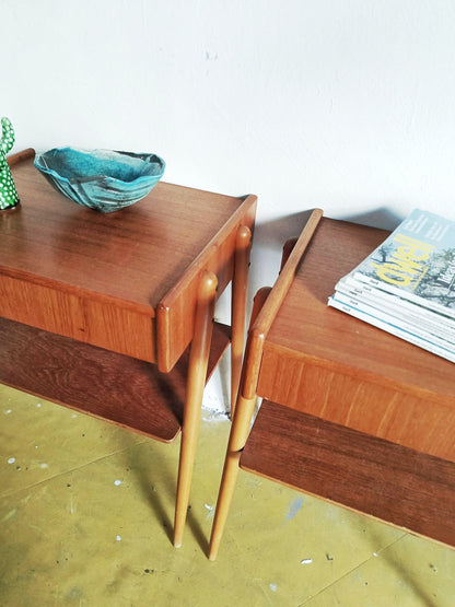 Comodini AB Carlström & Co. Möbelfabrik design svedese vintage anni 50 [80sw24733] misure L.46 P.32 H.52
